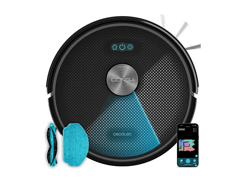 Robot aspirador Conga M50 Cecotec 5000Pa 4 en 1 negro