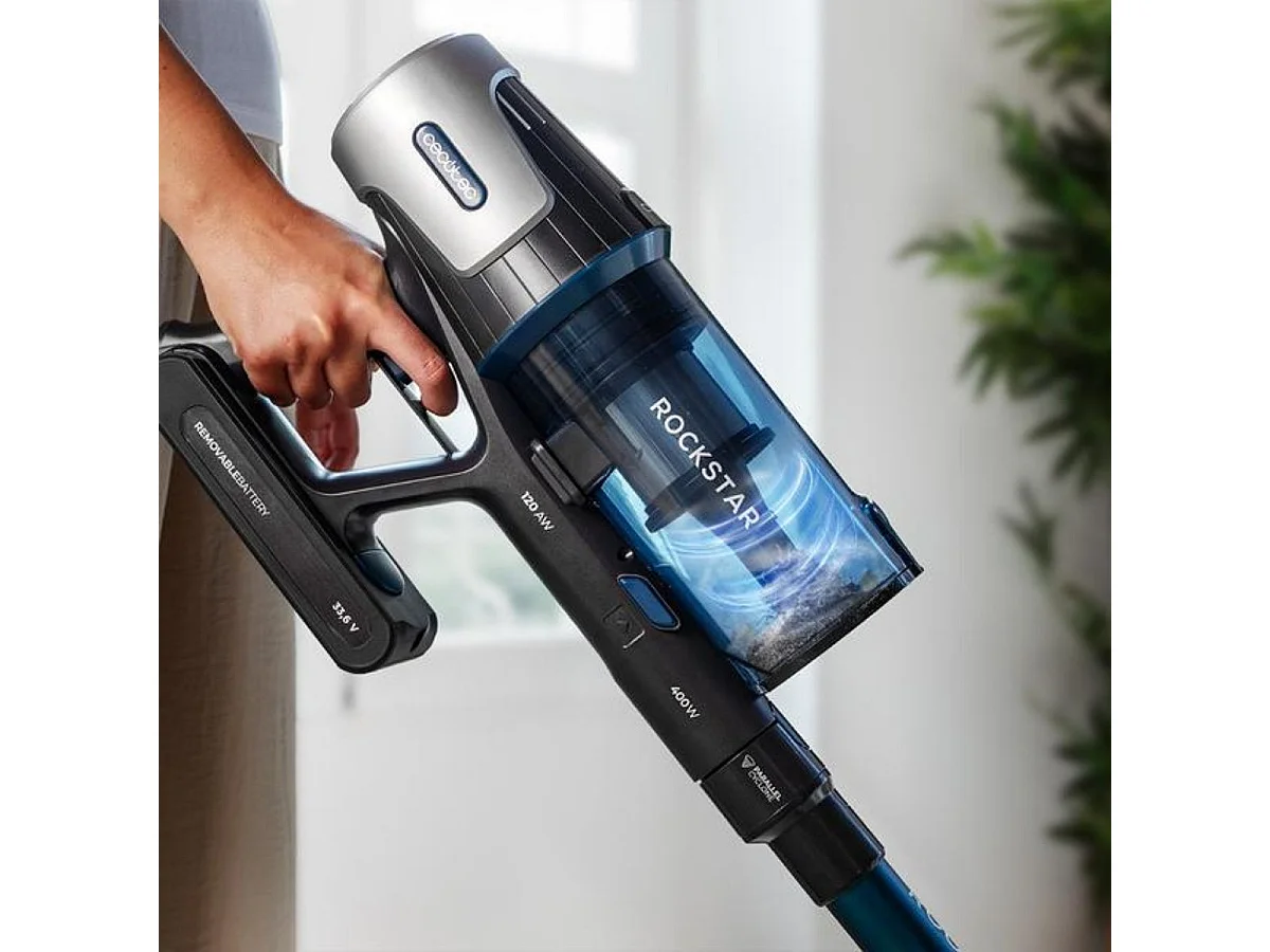 Aspirador escoba Cecotec Conga Rockstar RS50 400W cepillo XL 130 m² negro