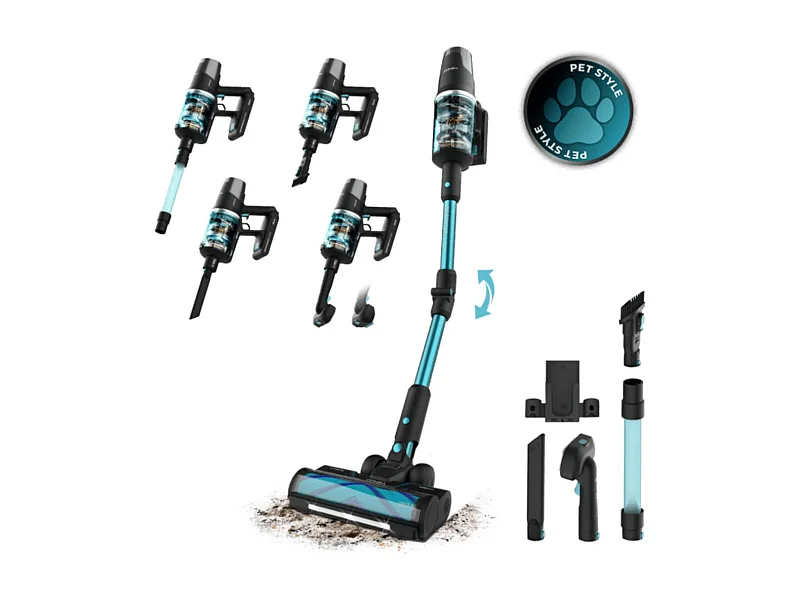 Aspirador de escoba Cecotec Conga Rockstar 9500 Lunar Pet Flex 780W 30kPa mascotas azul