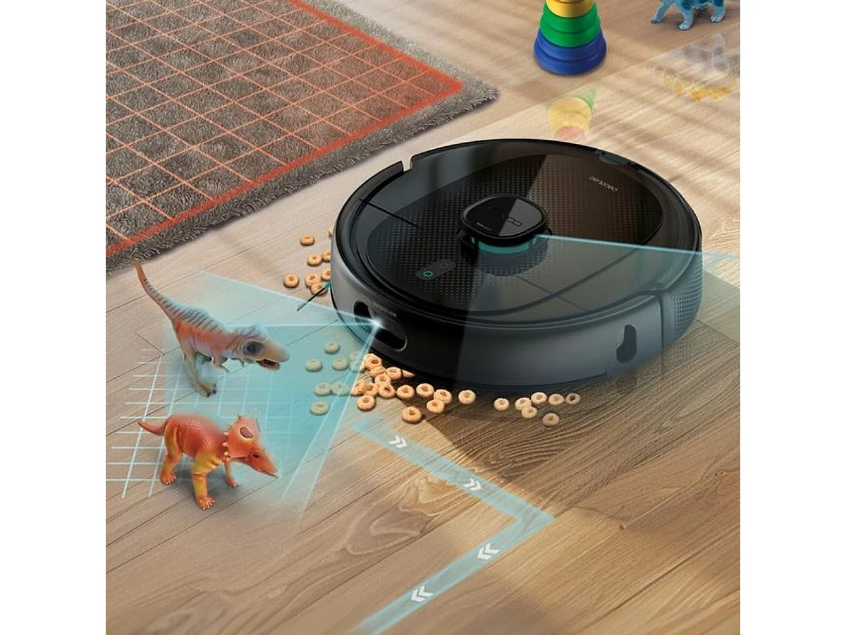 Robot aspirador Cecotec Conga 9990 AI Spin Revolution Ultra Power Home 4 en 1 con base de autovaciado