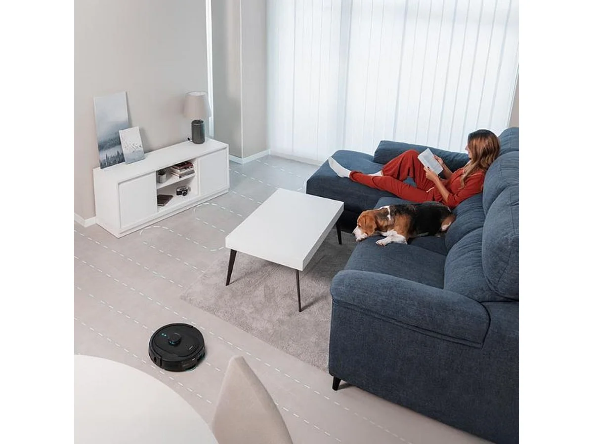 Robot aspirador Cecotec Conga 9990 AI Spin Revolution Ultra Power Home 4 en 1 con base de autovaciado