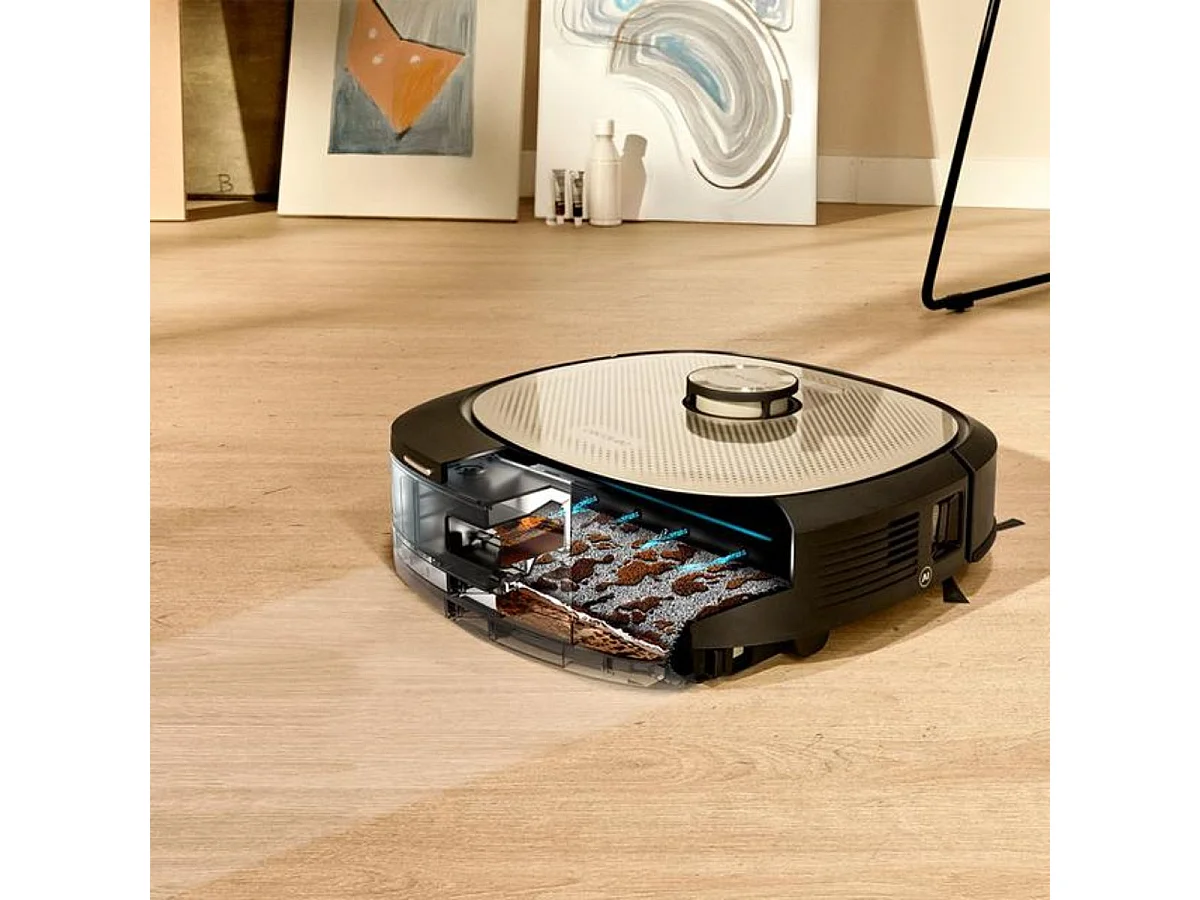 Robot aspirador Cecotec Conga Z100 20000Pa mopa bimaterial XXL autovaciado negro