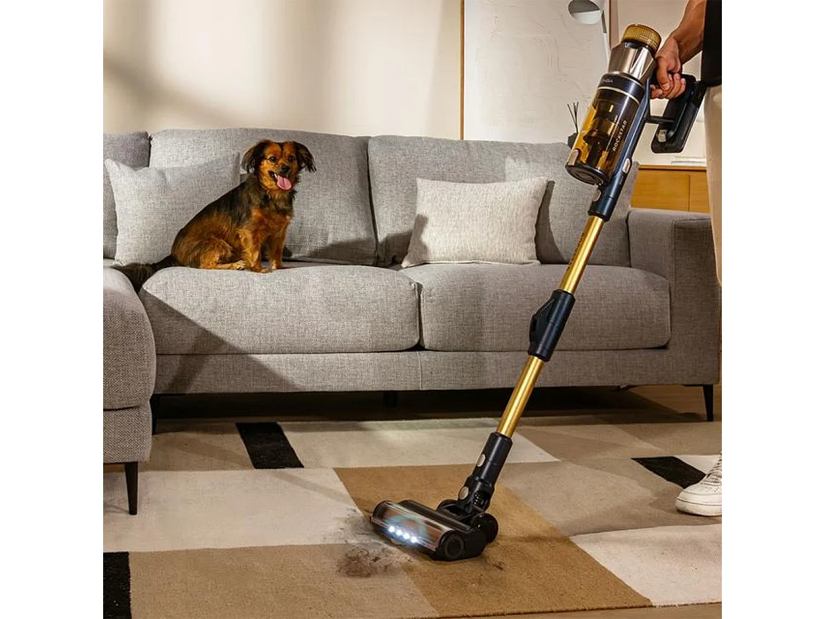 Aspirador escoba Conga Rockstar RS90 Pet Flex 600W tubo flexible negro/dorado