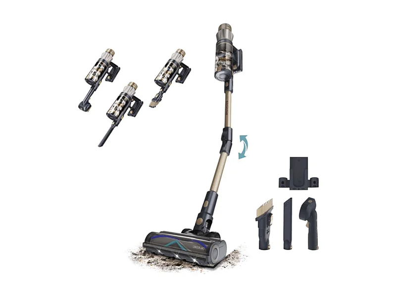 Aspirador escoba Conga Rockstar RS90 Pet Flex 600W tubo flexible negro/dorado