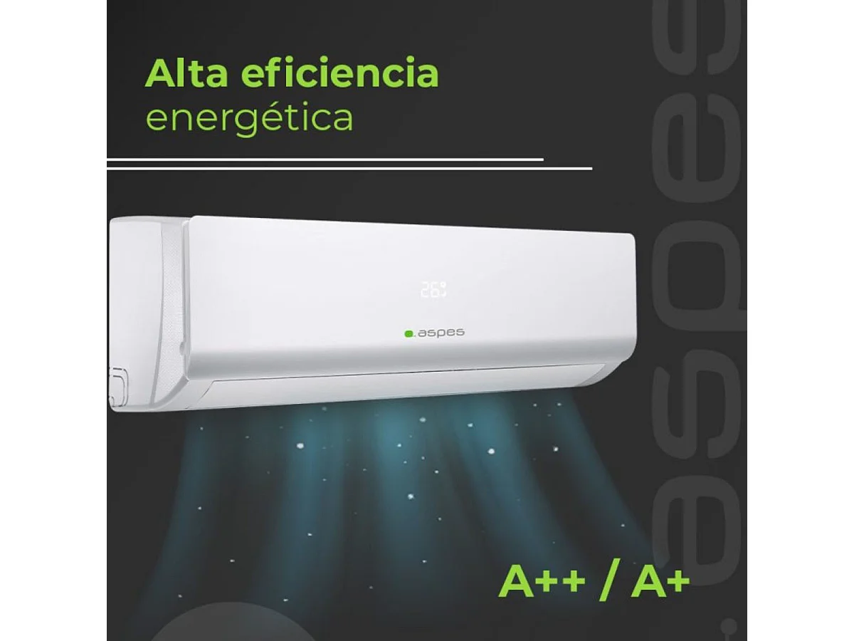 Aire acondicionado Split Aspes AAAS2400W 6000 frigorías R32 WiFi A blanco