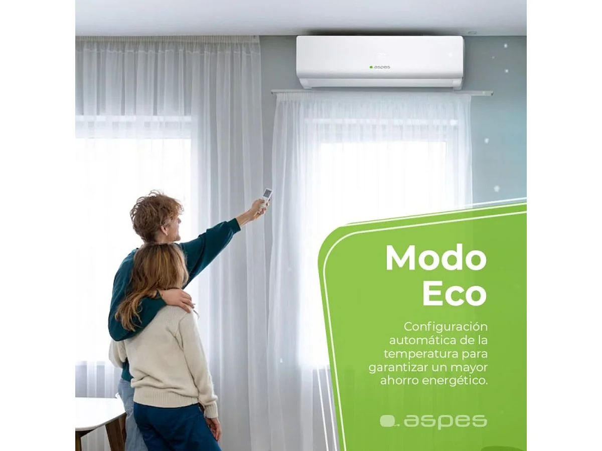 Aire acondicionado Split Aspes AAAS1200W 3000 frigorías R32 WiFi A blanco