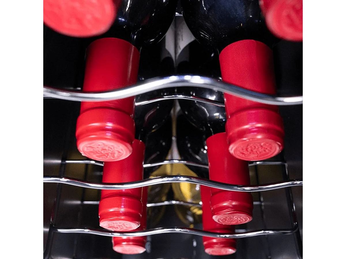 Vinoteca Cecotec Bolero GrandSommelier 1250 CoolCrystal 12 botellas con luz LED E negro 64,5 cm