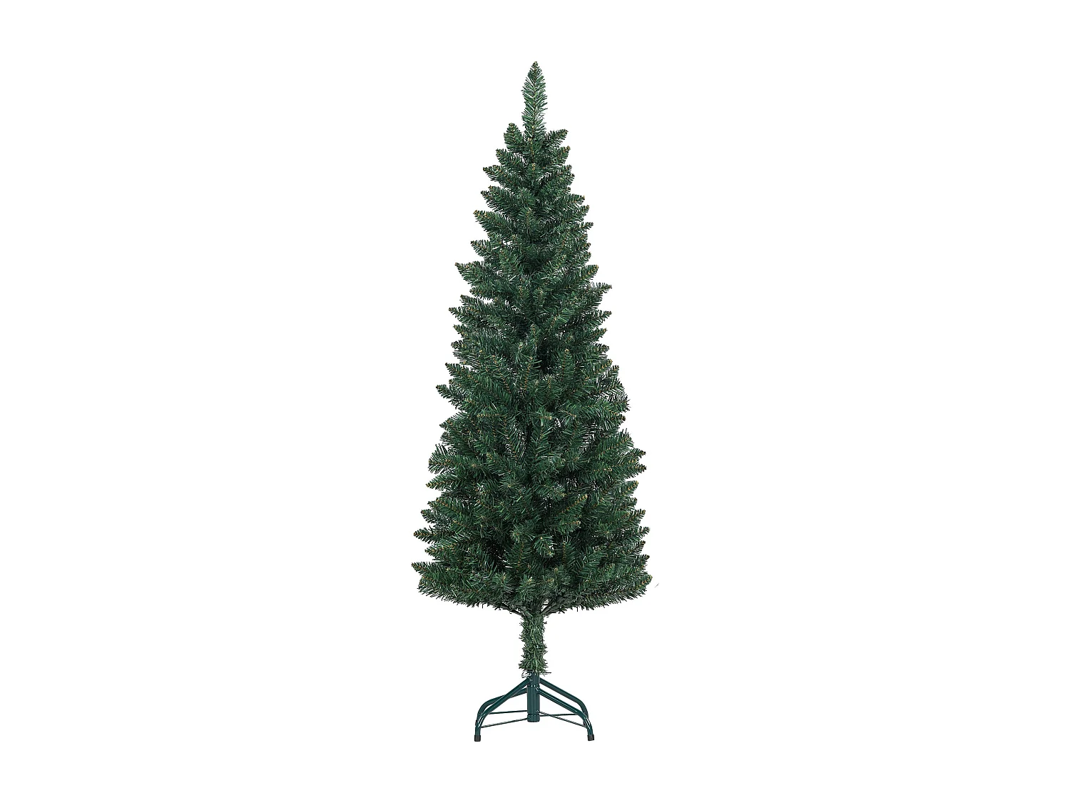 Árbol de Navidad Homcom 317 ramas con base plegable verde 150 cm