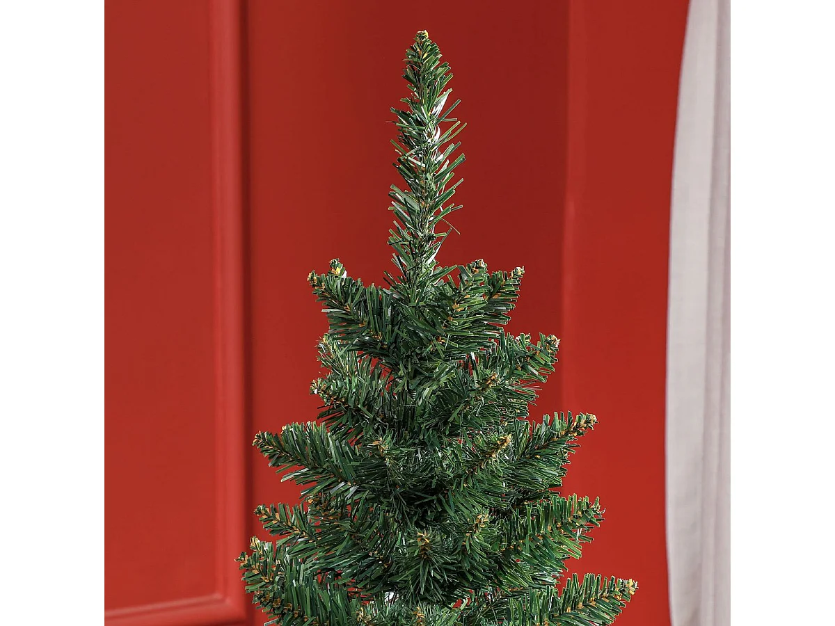 Árbol de Navidad Homcom 317 ramas con base plegable verde 150 cm