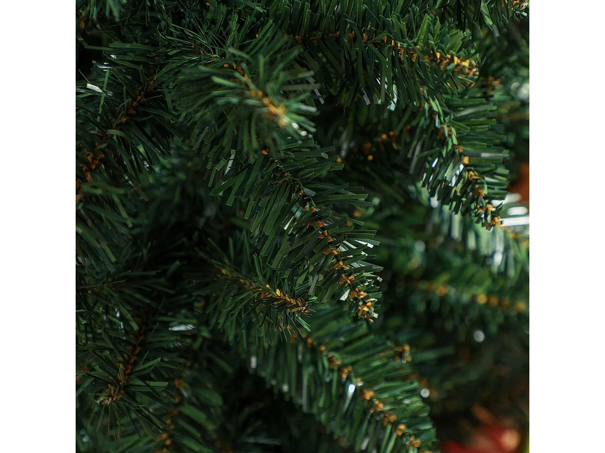 Árbol de Navidad Homcom 317 ramas con base plegable verde 150 cm