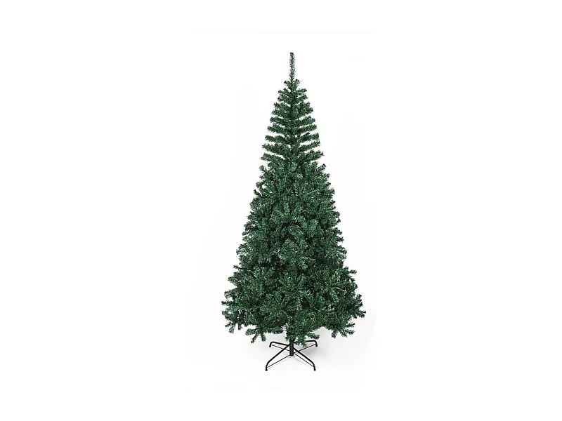 Árbol de navidad 1000 ramas + base cruzada verde Ø55x210 cm