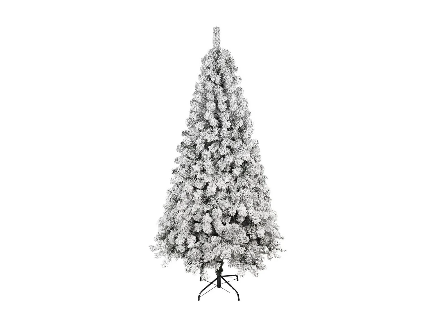 Árbol de navidad 806 ramas efecto nieve blanco/verde Ø100x180 cm