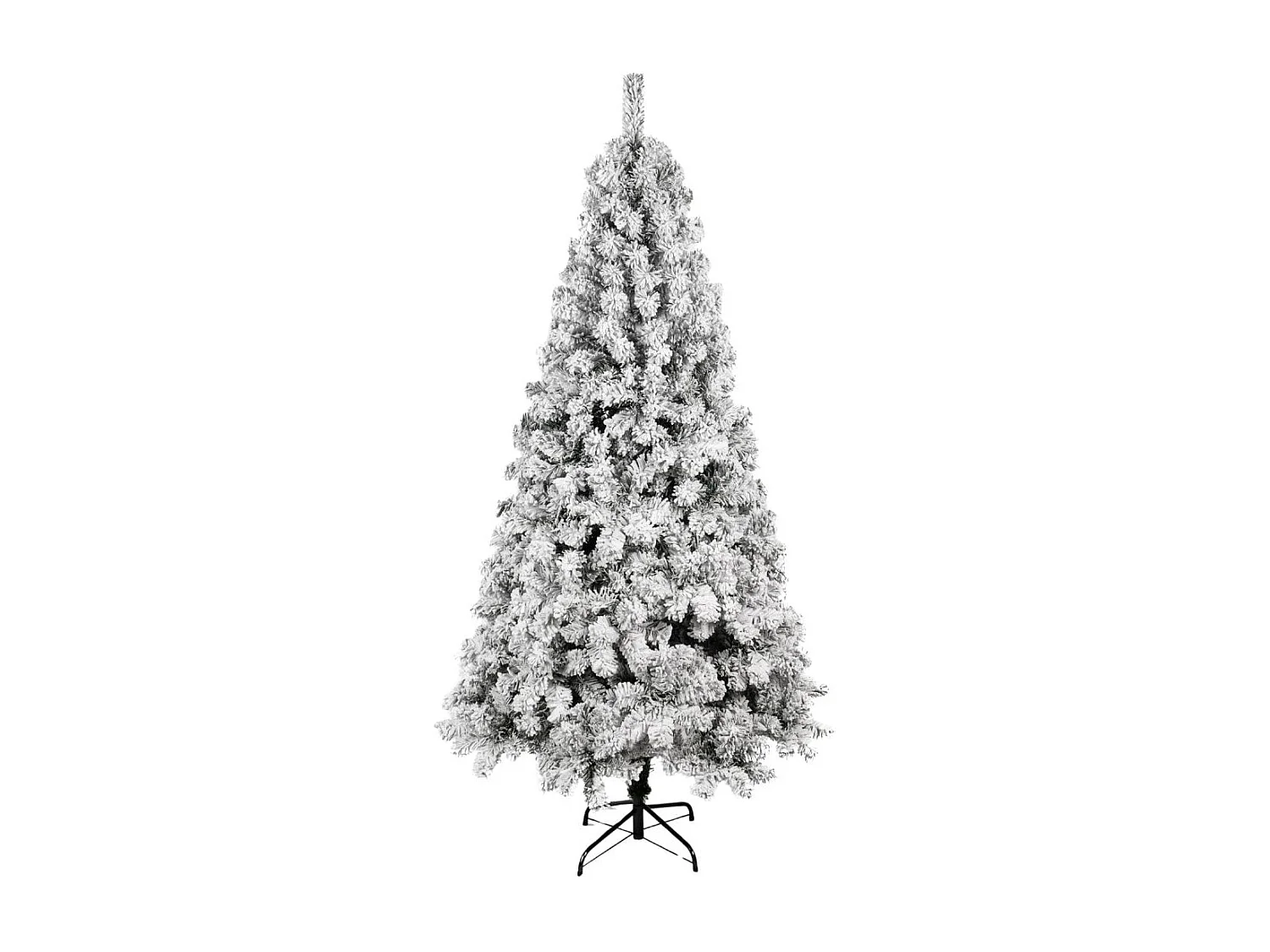 Árbol de navidad 806 ramas efecto nieve blanco/verde Ø100x180 cm