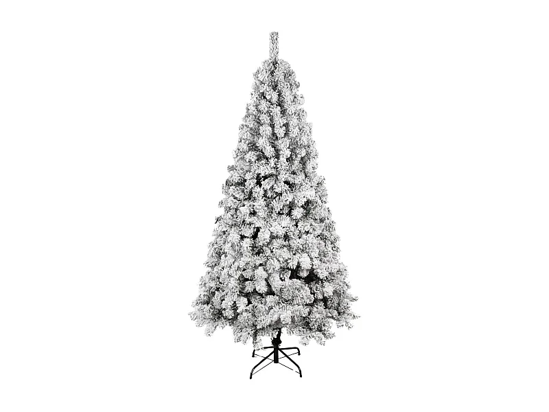 Árbol de navidad 806 ramas efecto nieve blanco/verde Ø100x180 cm
