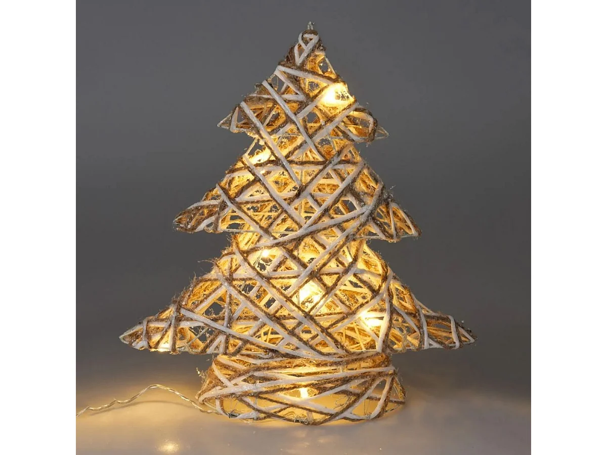 Figura decorativa árbol de Navidad con luces LED 30 cm
