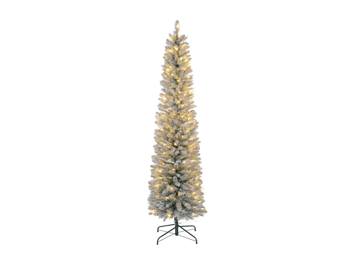 Árbol de Navidad Homcom 405 ramas con 180 luces LED verde 210 cm