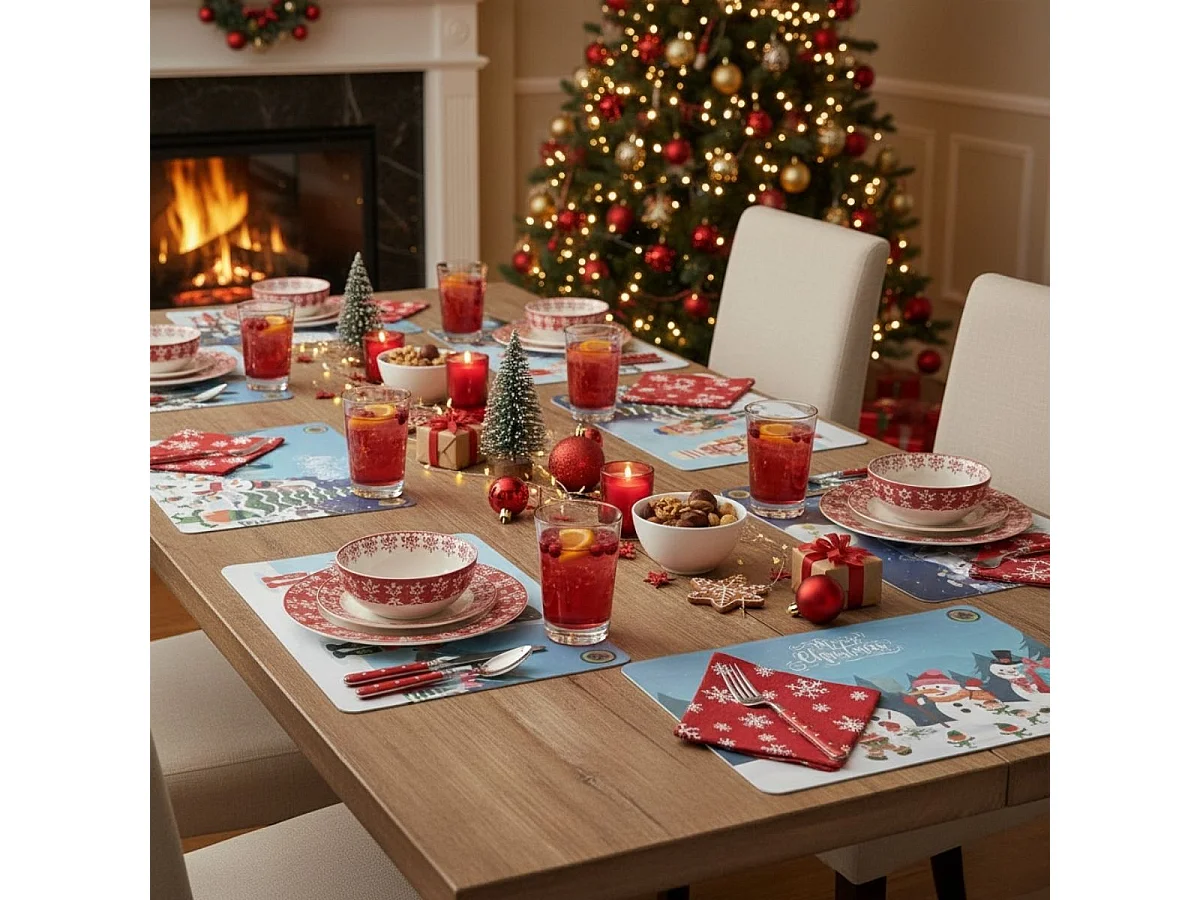 Mantel individual Laponia diseño cascanueces 28,5x43,5 cm