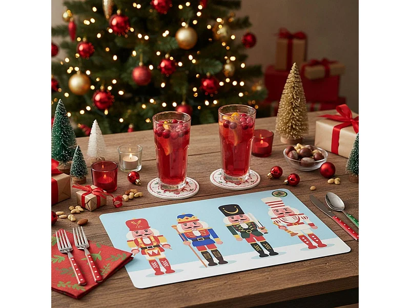 Mantel individual Laponia diseño cascanueces 28,5x43,5 cm