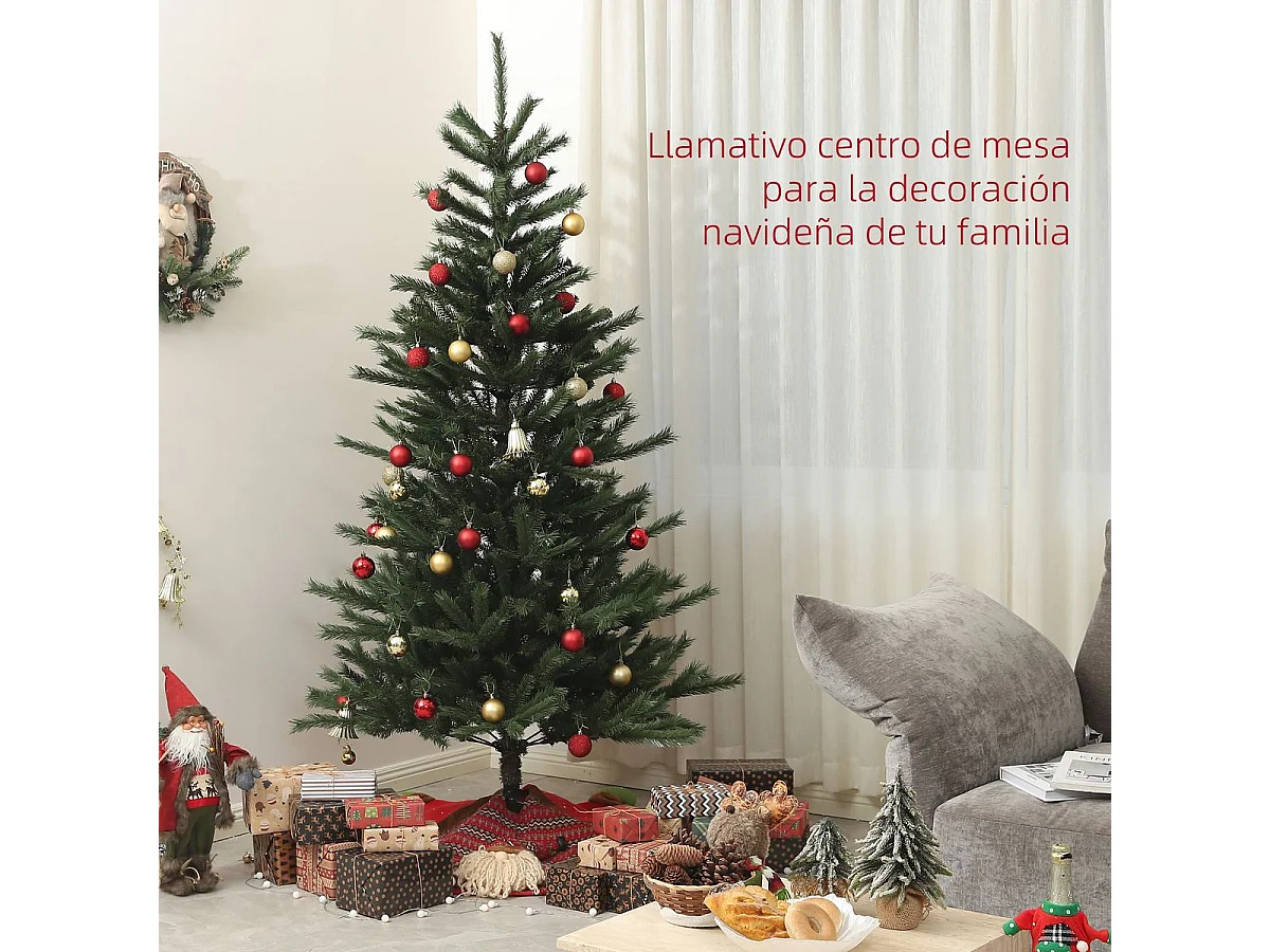 Árvore de Natal Artificial 210 cm Reykjavik com 793 Ramo e Suporte de Aço para Decoração Interna Verde