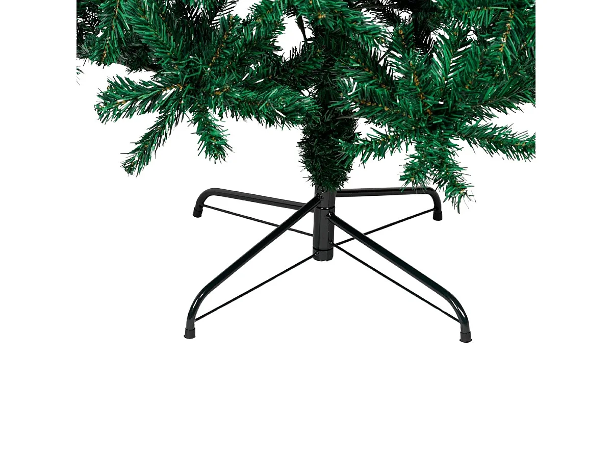Árbol de navidad 1250 ramas + base cruzada verde Ø60x240 cm