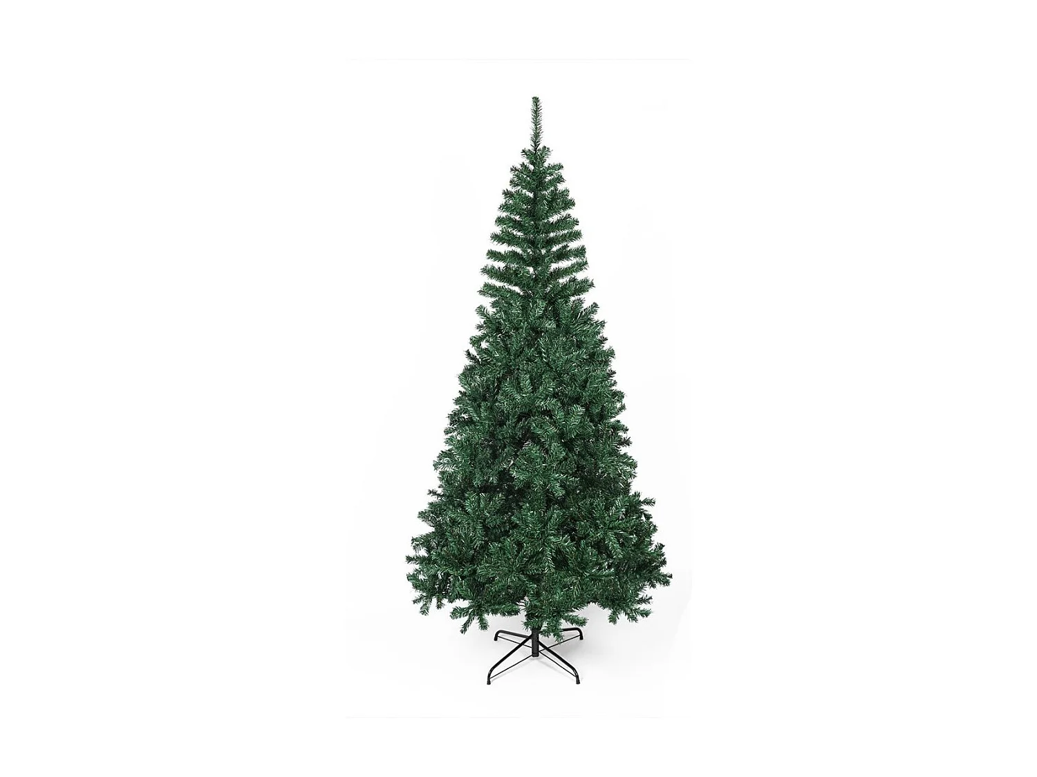 Árbol de navidad 1250 ramas + base cruzada verde Ø60x240 cm