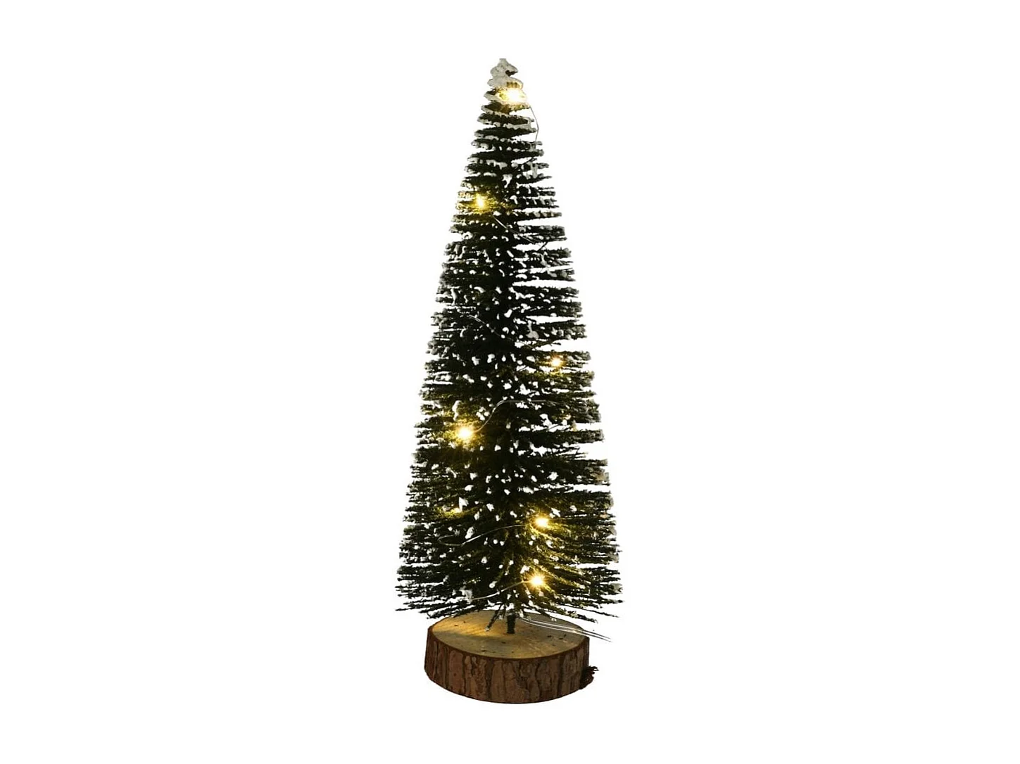 Figura decorativa Árbol de Navidad con luces LED verde 30 cm