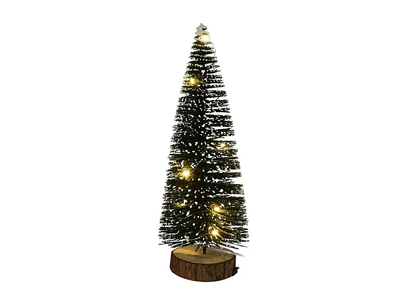 Figura decorativa Árbol de Navidad con luces LED verde 30 cm