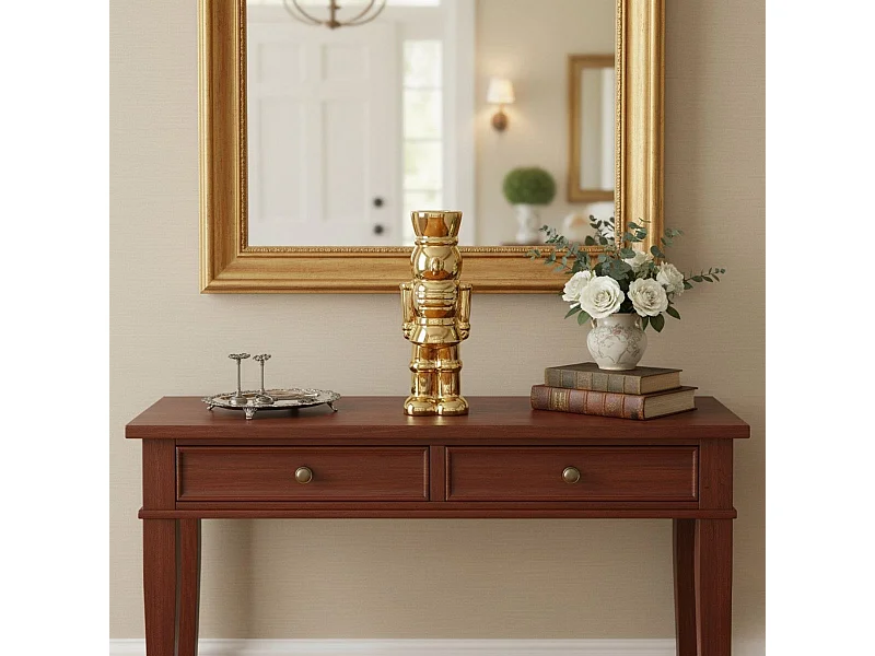 Figura decorativa Cascanueces cerrado dorado 22 cm