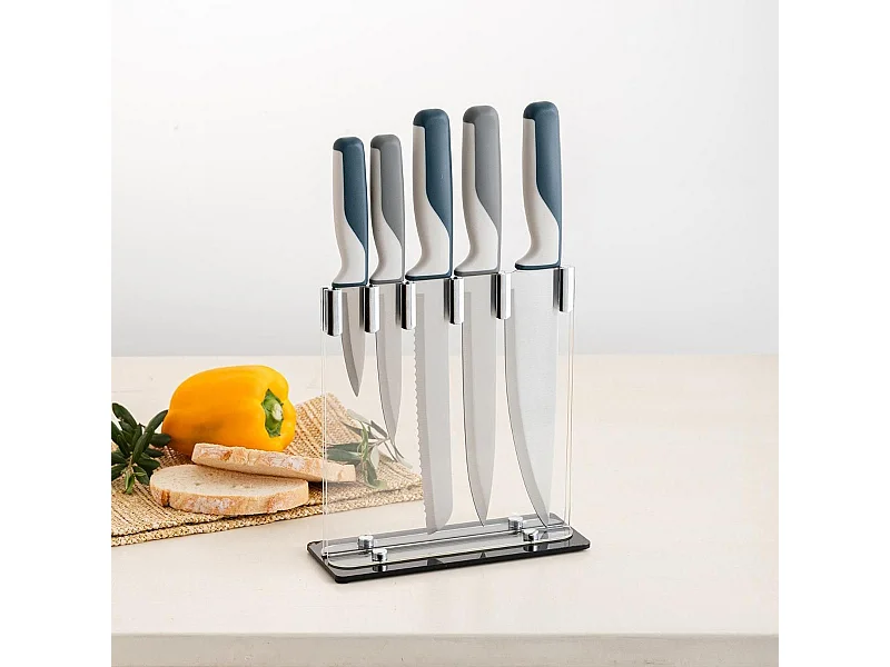 Tacoma de 5 cuchillos Oasis Quid diseño transparente acrílico