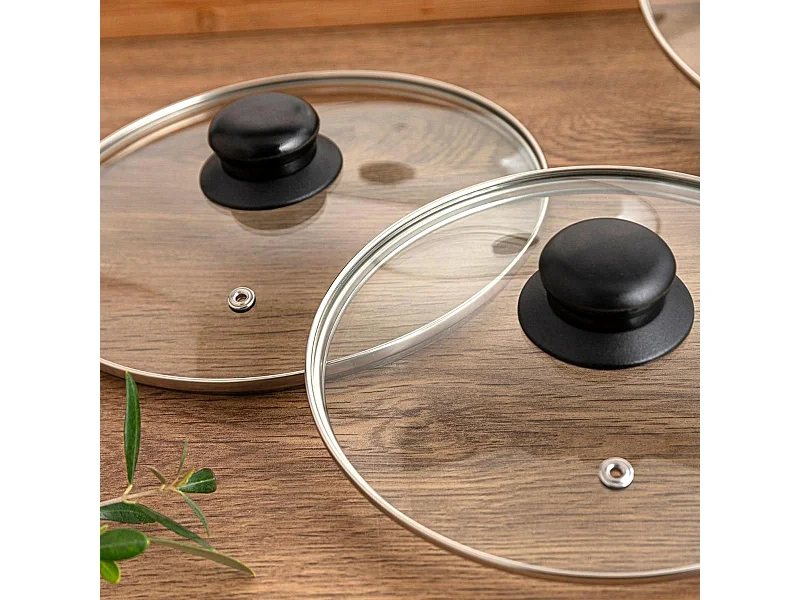 Tapa Renova Quid con válvula vidrio transparente Ø20 cm