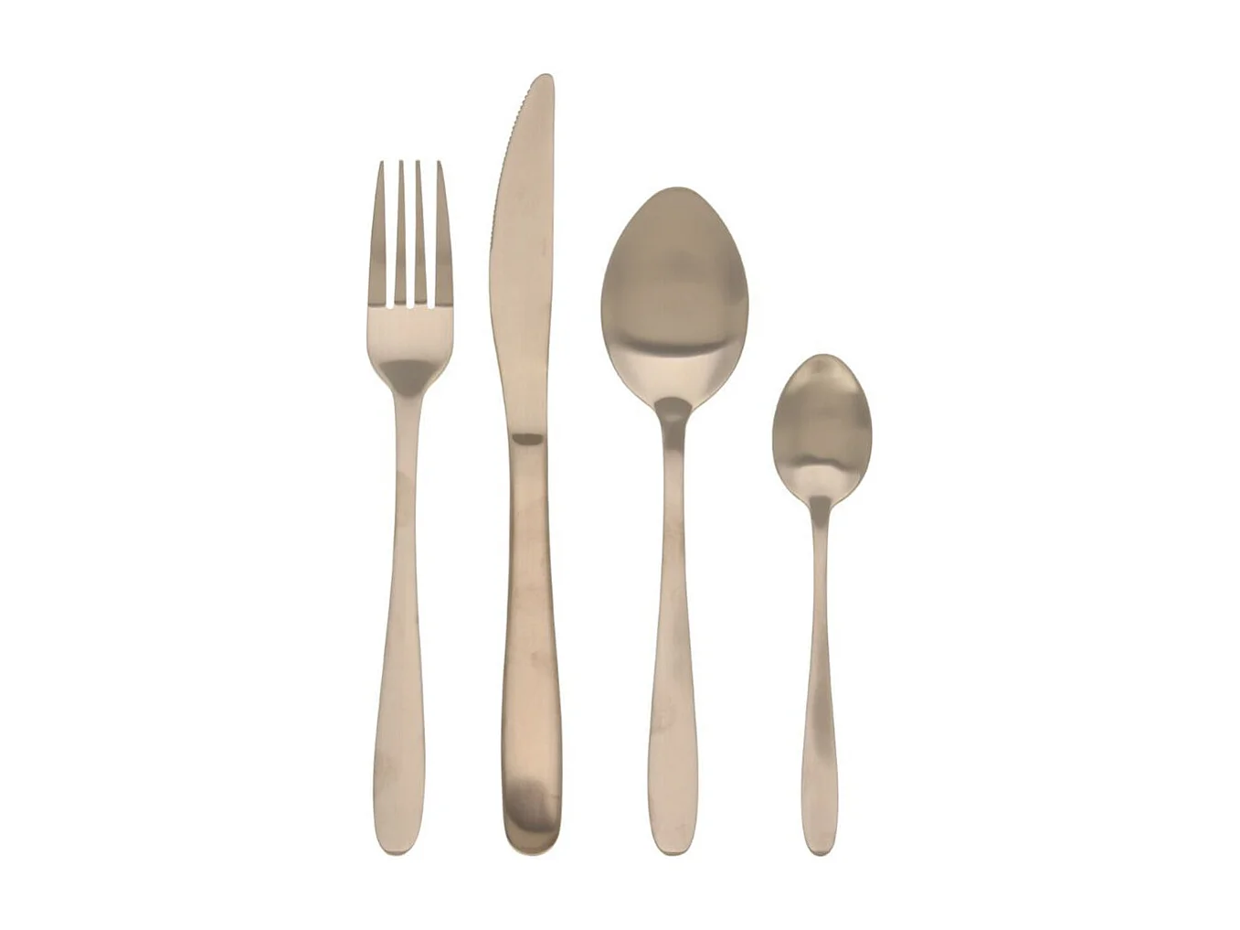 Set de 16 cubiertos EH acero inoxidable dorado