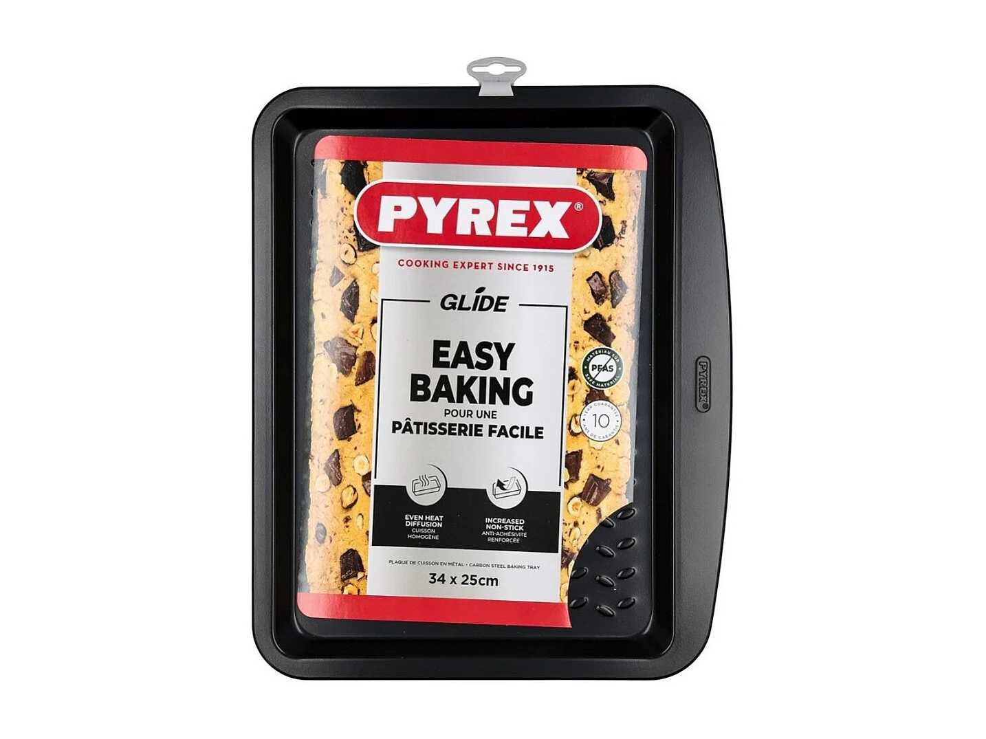 Bandeja de horno Glide Pyrex antiadherente metal negro 34x25 cm