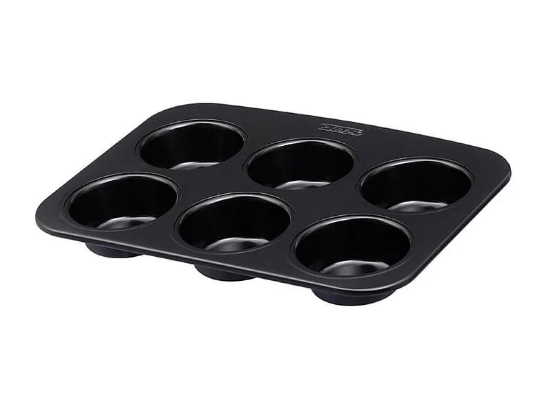 Molde para 6 magdalenas Glide Pyrex bandeja horno acero negro