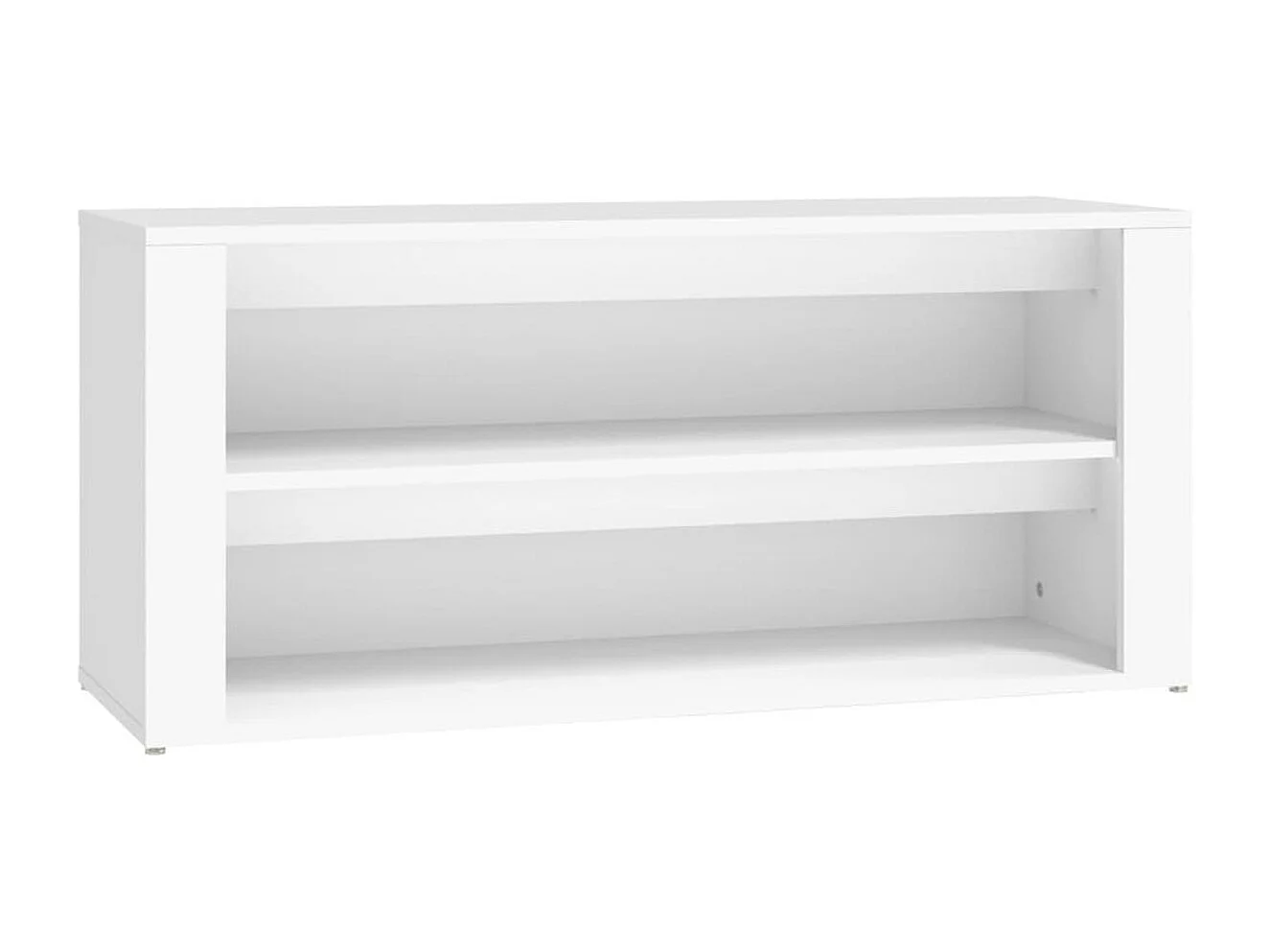 Banco zapatero Macarena 2 estantes blanco 45x100x35 cm