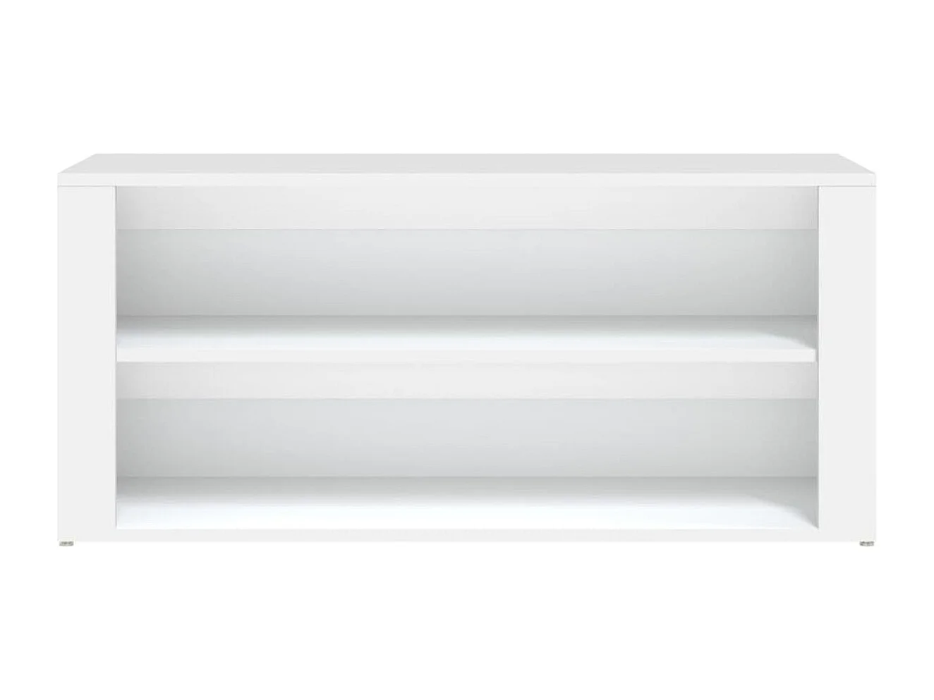 Banco zapatero Macarena 2 estantes blanco 45x100x35 cm