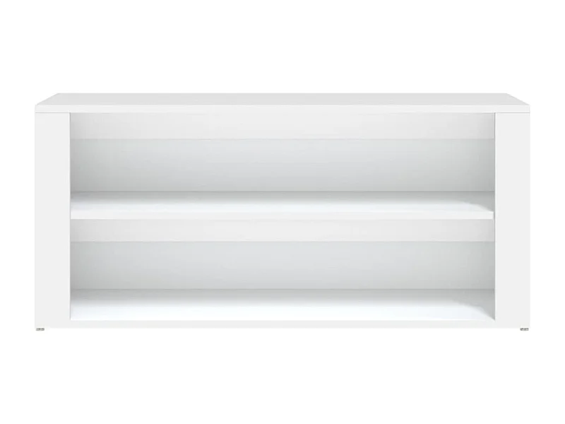 Banco zapatero Macarena 2 estantes blanco 45x100x35 cm