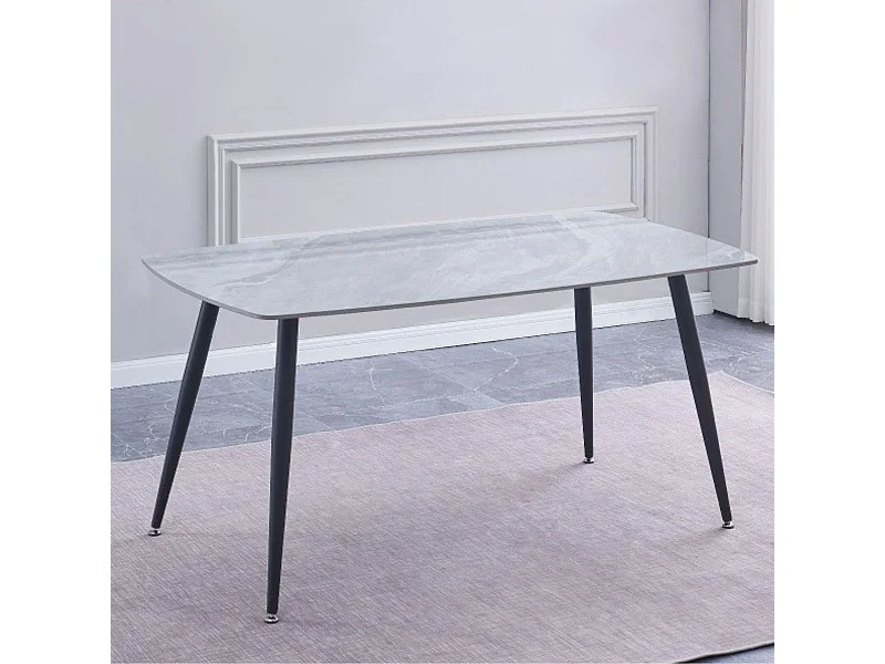 Mesa de comedor Sander fija negro 76x140x80 cm