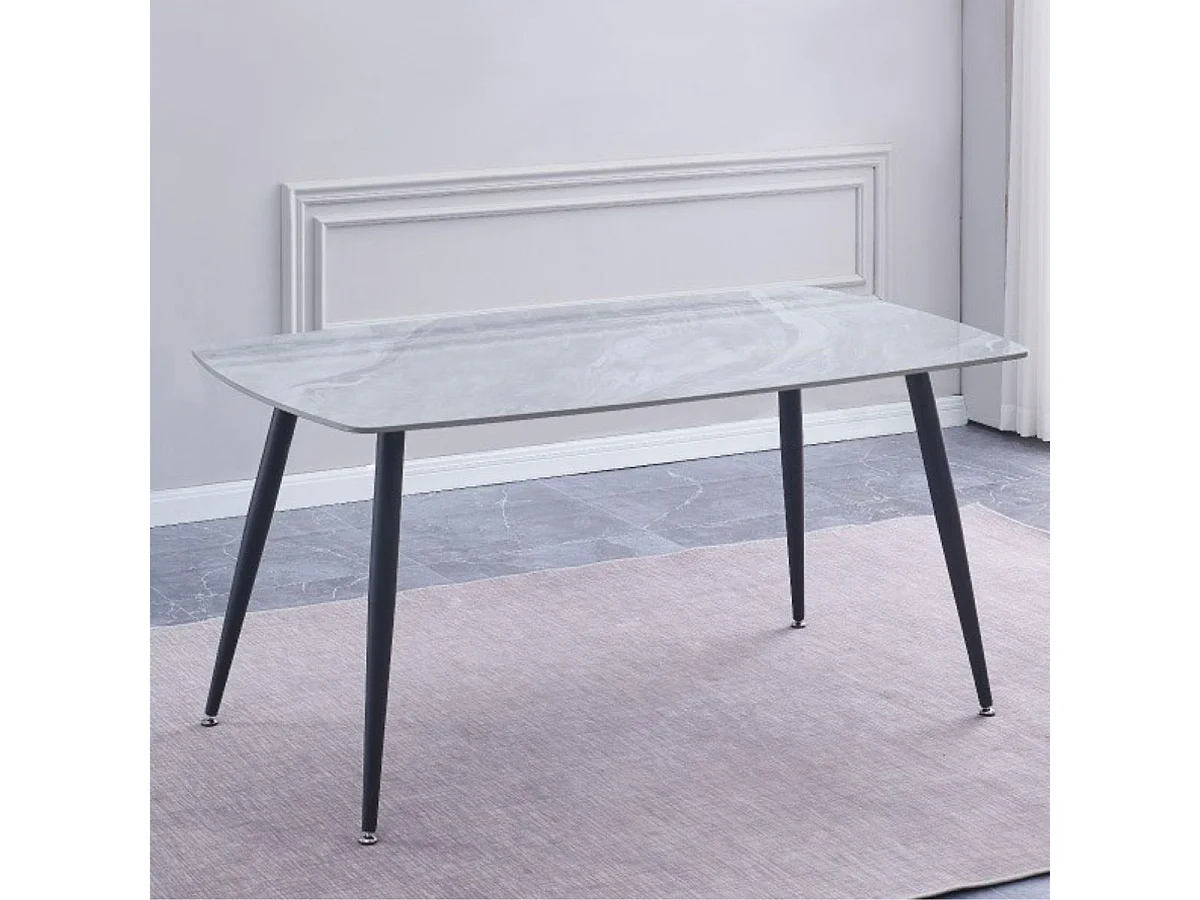 Mesa de comedor Sander fija negro 76x140x80 cm
