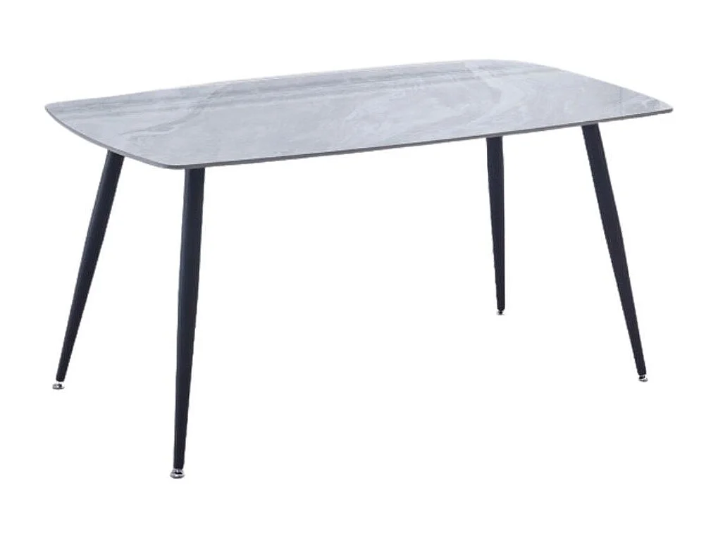 Mesa de comedor Sander fija negro 76x140x80 cm