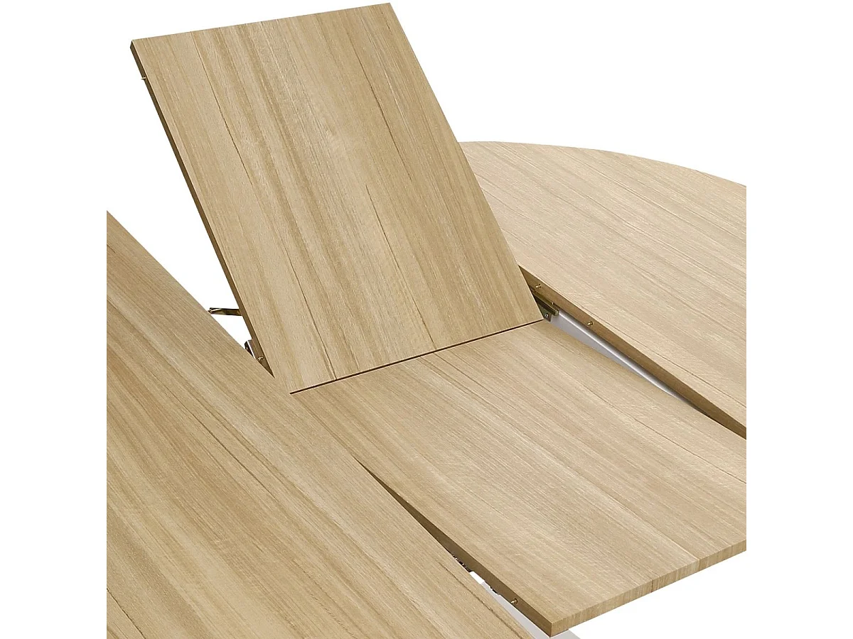 Mesa de comedor Bradley redonda extensible blanco 76x130-180x130 cm Adec