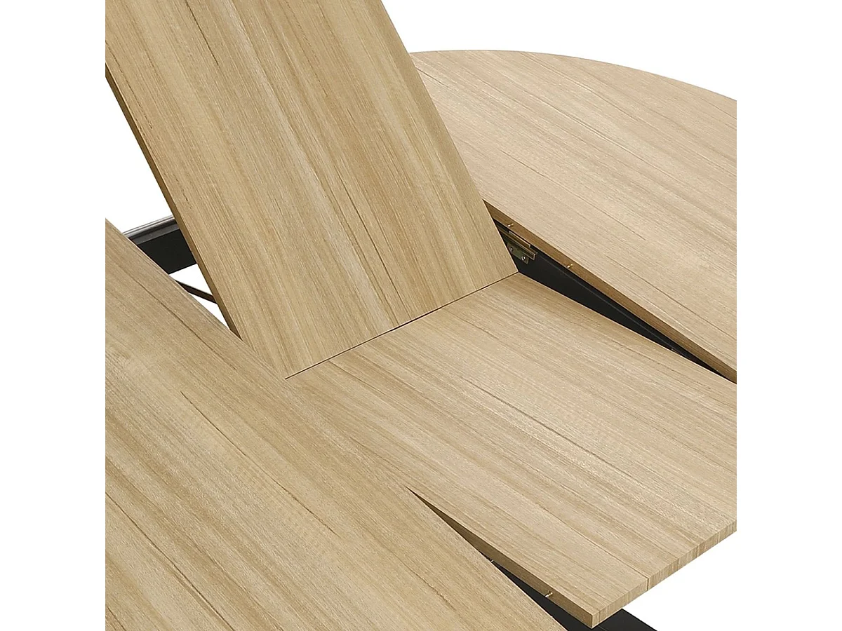 Mesa de comedor Bradley redonda extensible negro 76x130-180x130 cm Adec