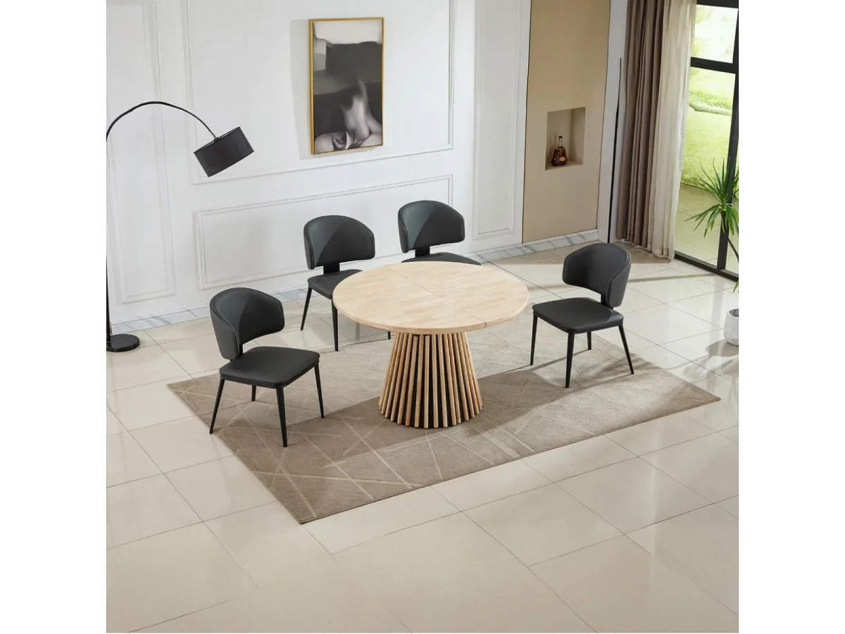 Mesa de comedor Grove redonda extensible nordish Ø100x76 cm Adec