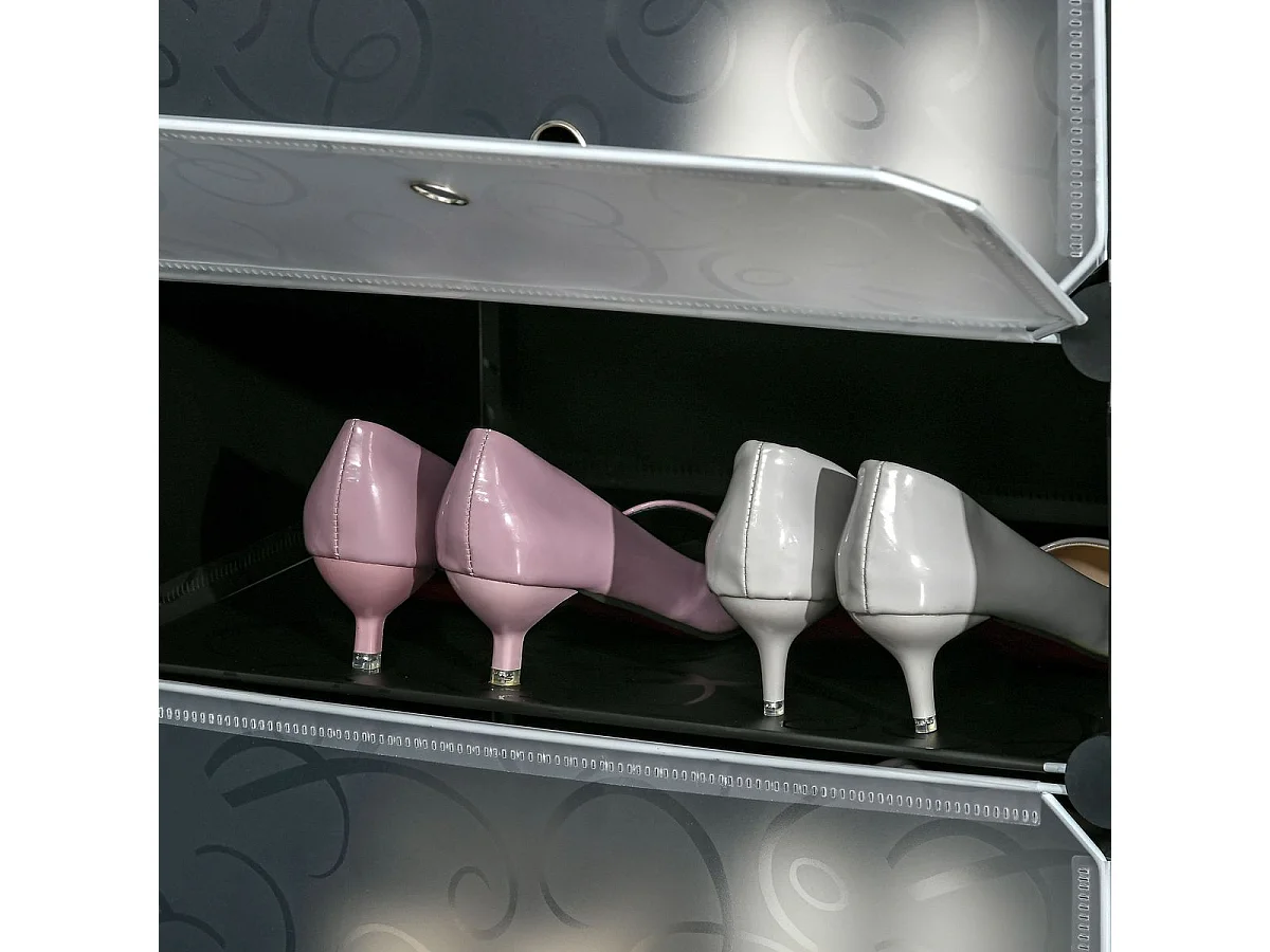 Organizador modular Génova Homcom 12 cubos personalizable blanco/negro 108x94x37 cm