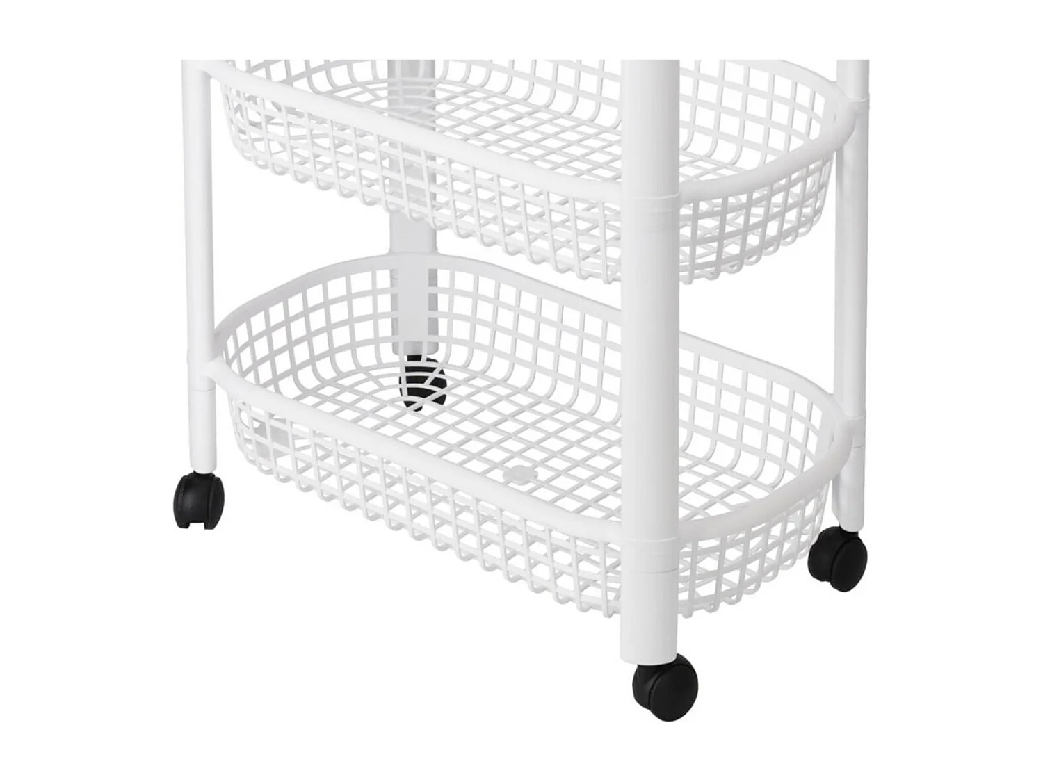 Carrito auxiliar 4 niveles con ruedas blanco 78,8x26x46,5 cm