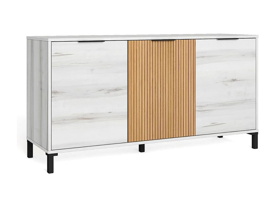 Aparador Tokio 3 puertas albo/rayado 70x136,3x40 cm