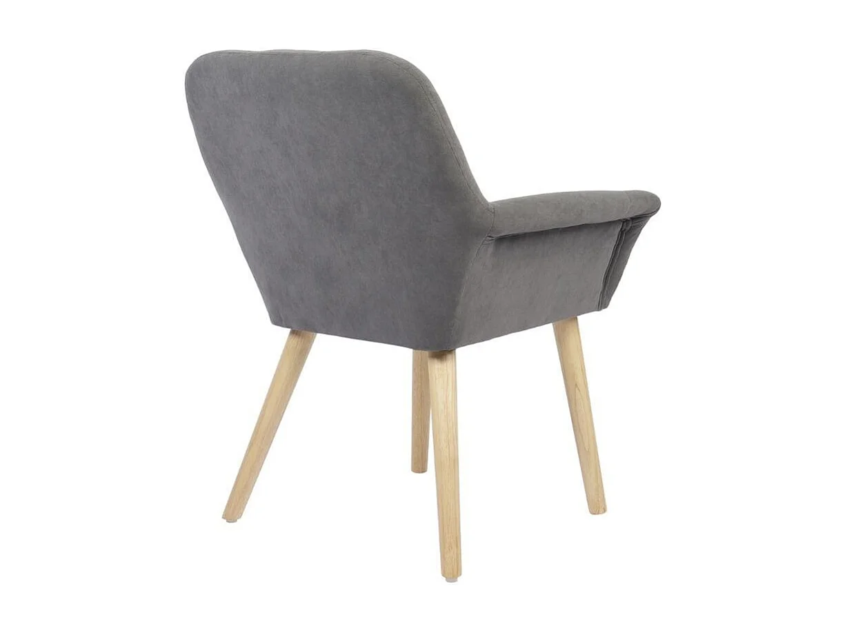 Pack de 2 sillas Nature acolchado microfibra gris 82x67,5x64 cm Adec