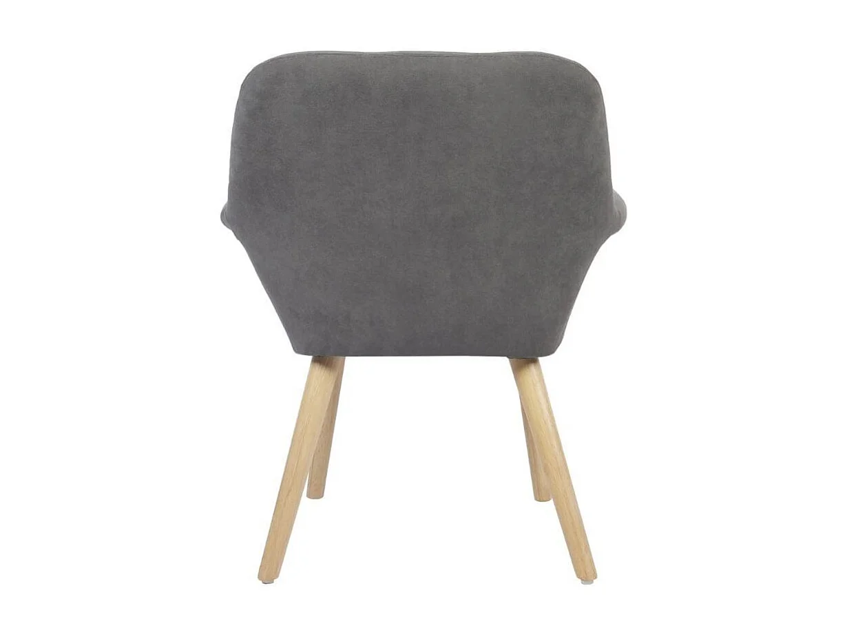 Pack de 2 sillas Nature acolchado microfibra gris 82x67,5x64 cm Adec