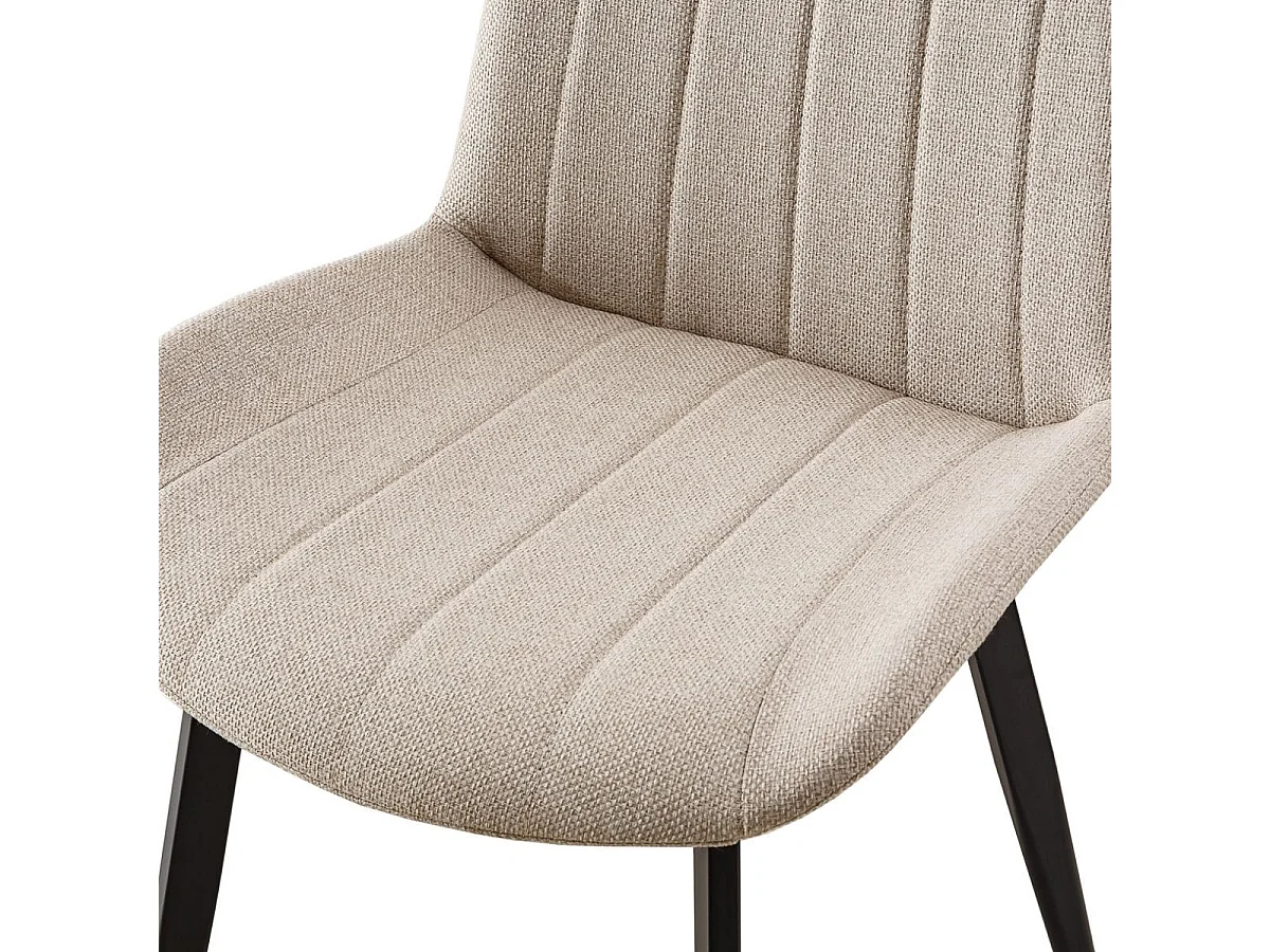 Pack de 4 sillas Sophie asiento acolchado beige 83x51,5x59 cm Adec