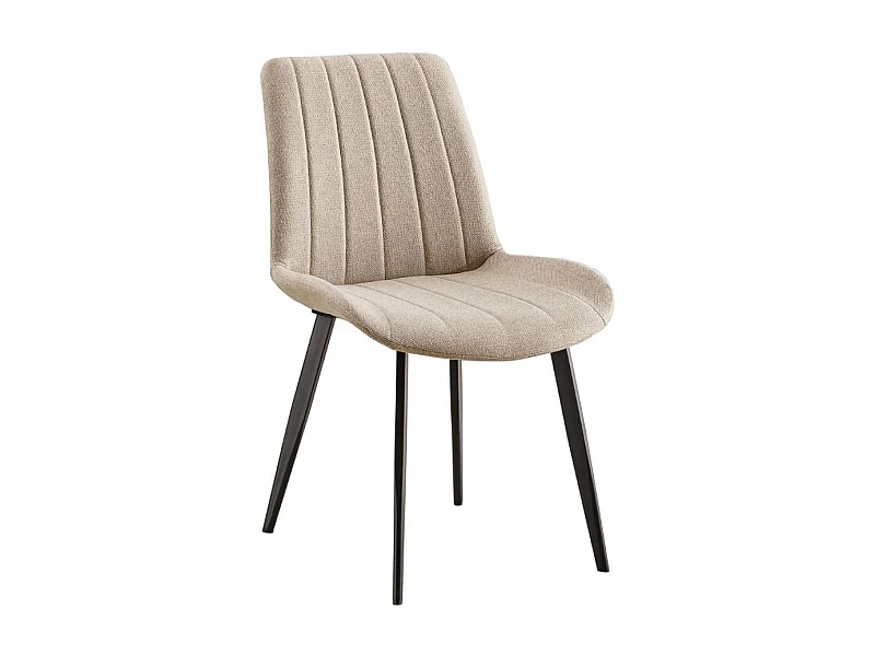 Pack de 4 sillas Sophie asiento acolchado beige 83x51,5x59 cm Adec