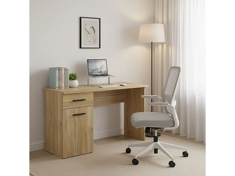 Escritorio New Aura armario con cajón natural 72x120x49,8 cm